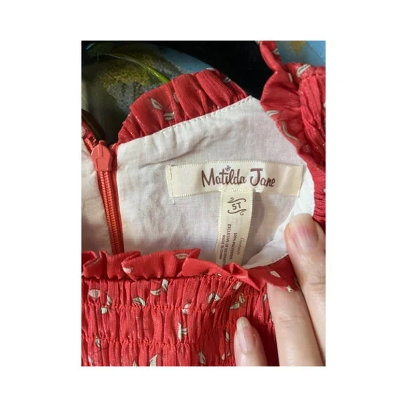 Girls Matilda Jane Holiday Flowy party Event Dress mix media - Picture 3 of 7